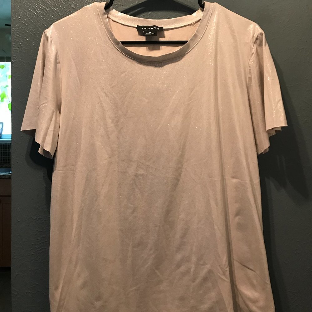 White Sparkly Tee